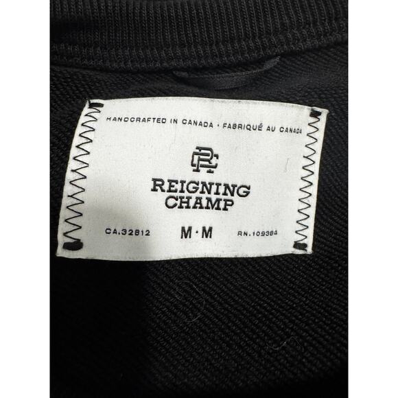 Reigning Champ Black Cotton Crewneck Sweatshirt Size M - Picture 5 of 6